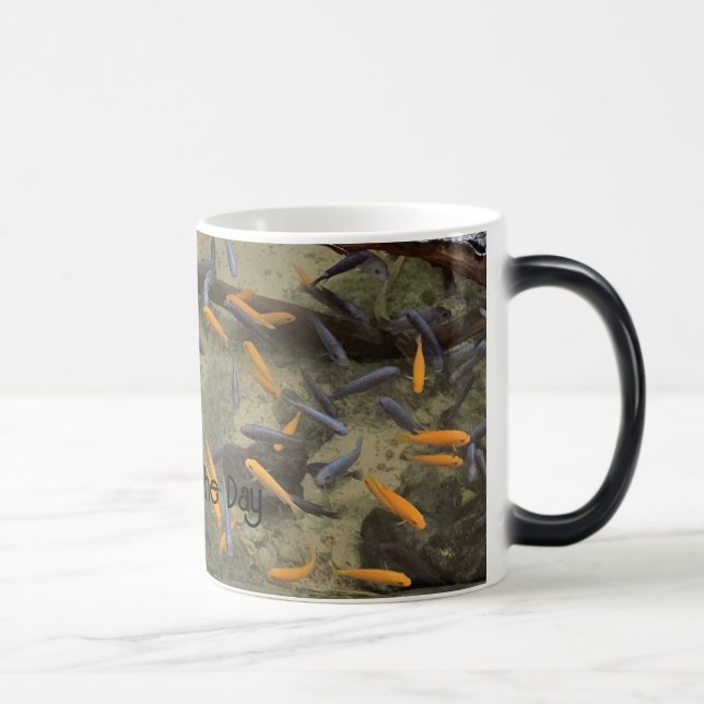 Colourful Goldfish Catch  Magic Mug (Right)