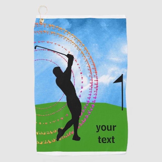 Colourful Golf Swing Towel (Front)