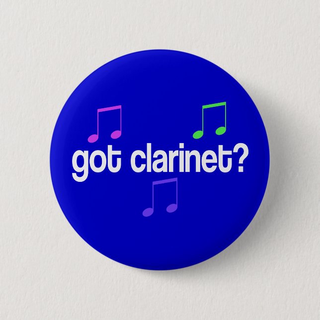 Colourful Got Clarinet Music Gift 2 Inch Round Button (Front)