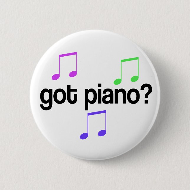 Colourful Got Piano Music Button (Front)