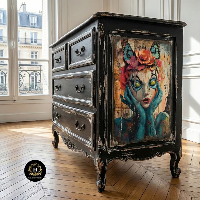 Colourful Gothic Paris Gargoyle Decoupage  Tissue Paper (Creator Uploaded)