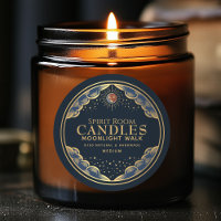 Colourful Gothic Tarot Moon Editable Candle Label