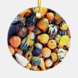 Colourful Gourds C Ceramic Ornament
