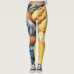 Colourful Gourds Close Up Leggings