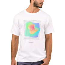 Colourful Gradient Abstract Typography T-Shirt