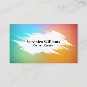 Colourful Gradient Background Business Card