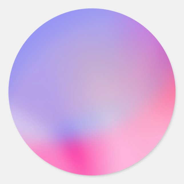 Colourful Gradient Custom Trendy  Classic Round St Sticker (Front)