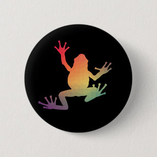 Colourful Gradient Frog Lover Gifts 2 Inch Round Button