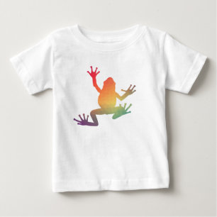 Colourful Gradient Frog Lover Gifts Baby T-Shirt