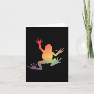 Colourful Gradient Frog Lover Gifts Card