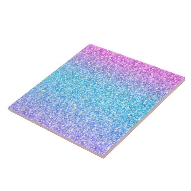 Colourful Gradient Glitter TextureGlitter Tile (Side)