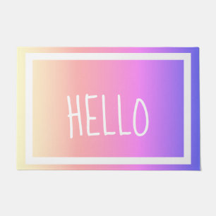 Colourful Gradient Hello Doormat
