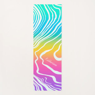Colourful Gradient Marbled Abstract Custom Yoga Mat
