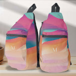 colourful gradient modern monogram travel sling bag<br><div class="desc">Introducing the "Modern Monogram Colourful Abstract Gradients Travel Sling Bag" designed by PixeliaDesigns, a masterpiece of vibrant colour and minimalist design for the contemporary woman. Crafted with a unique blend of modern abstract gradients, this sling bag stands out with its personalized white monogram, embodying both style and simplicity. Ideal for...</div>
