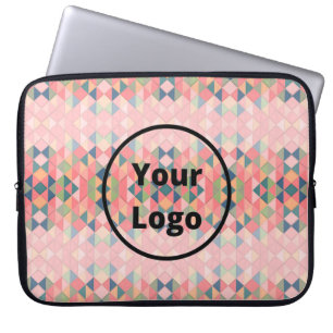 Colourful gradient trangles pattern laptop sleeve