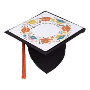 Colourful Graduation Cap Wreath Class