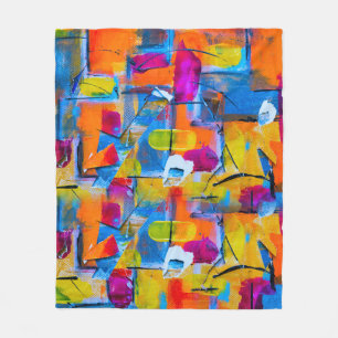 Colourful Graffiti Art, Fleece Blanket