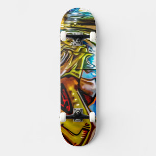 Colourful Graffiti Art Skateboard