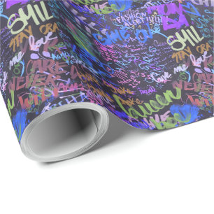 Colourful Graffiti Art Wrapping Paper