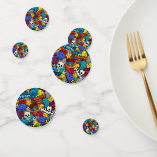 Colourful Graffiti Characters Pattern Confetti
