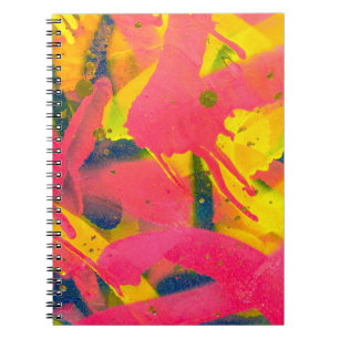Colourful Graffiti. Closeup abstract street artart Notebook