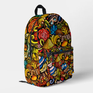 Colourful Graffiti Design Printed Backpack