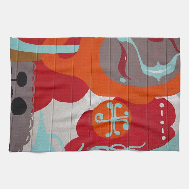 Colourful Graffiti Kitchen Towel (Horizontal)