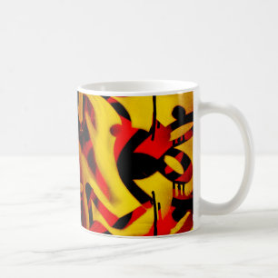 Colourful graffiti pattern coffee mug