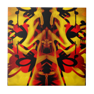 Colourful graffiti pattern tile