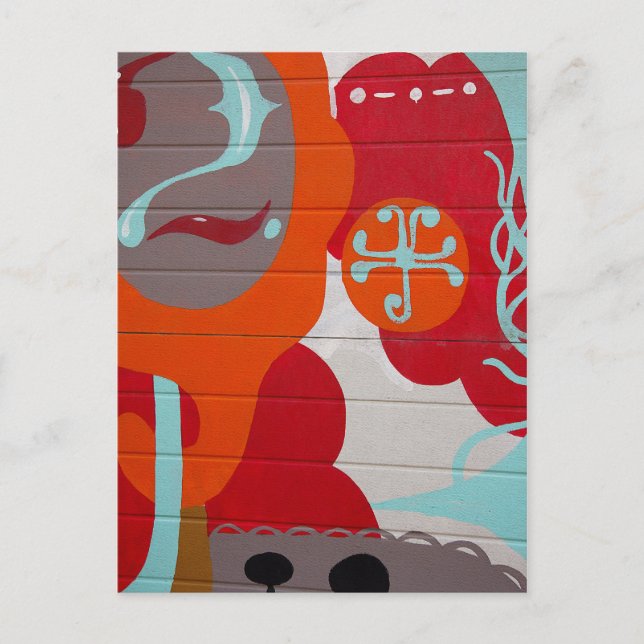 Colourful Graffiti Postcard (Front)