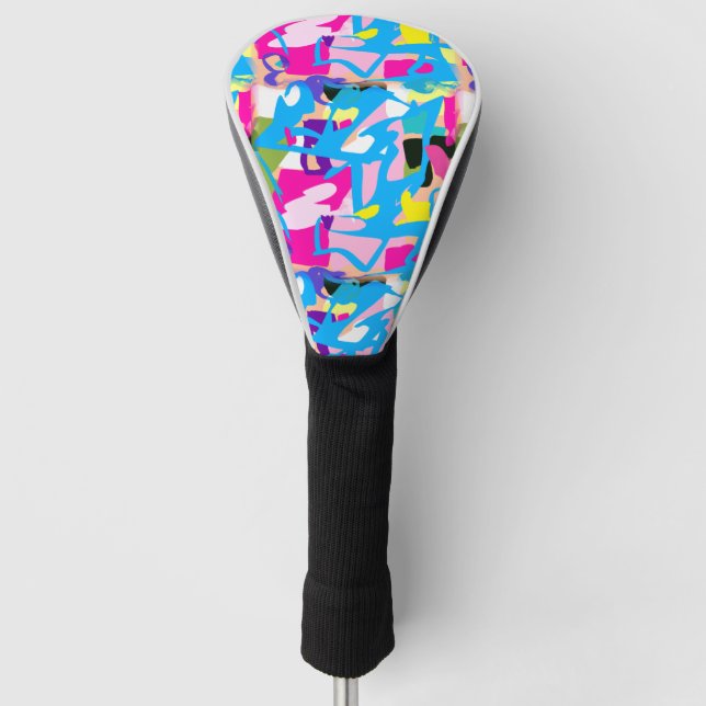 Colourful Graffiti Splash Golf Head Cover (Front)