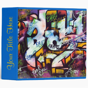 Colourful Graffiti Words Binder