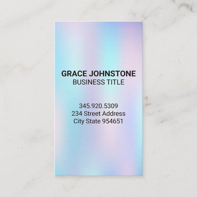 Colourful Graidents Background Business Card (Front)