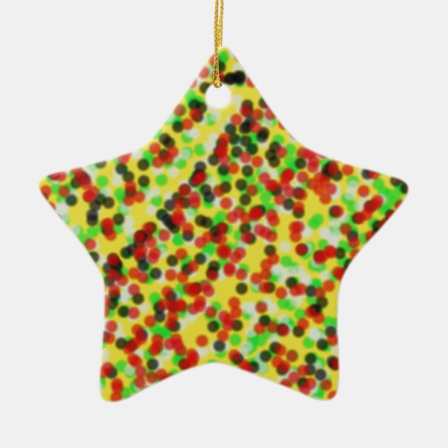 colourful grain of sands ceramic ornament (Front)