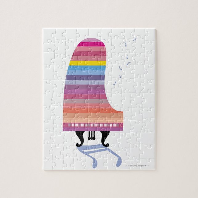 Colourful Grand Piano Jigsaw Puzzle (Vertical)