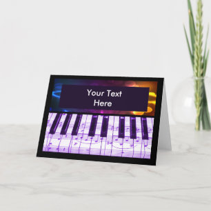 Colourful Grand Piano Keyboard and Music Notes
