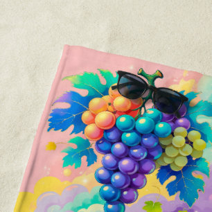 Colourful grapes for Summer Beach Towel