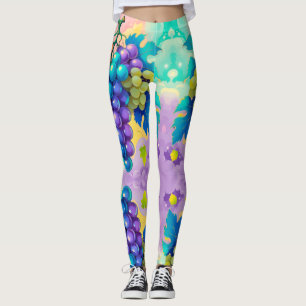 Colourful grapes leggings
