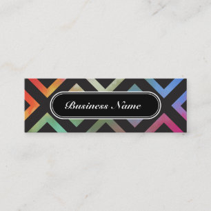Colourful Graphic Square Pattern Mini Business Card