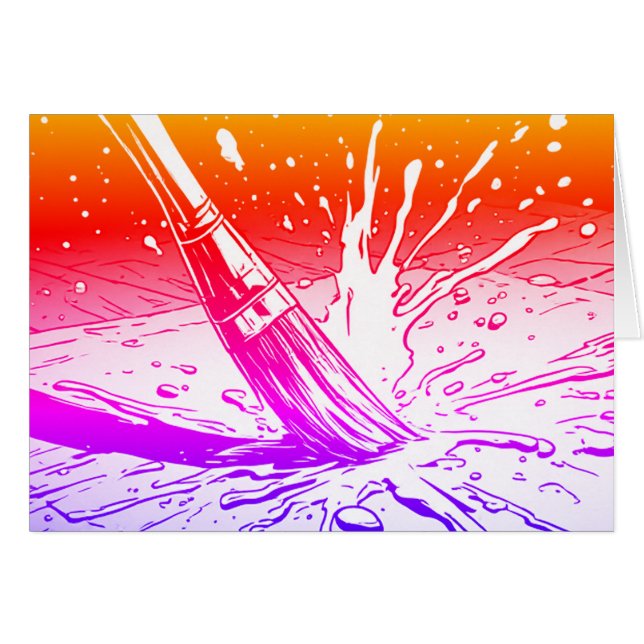 Colourful Graphics Style Brush Paint Splotch (Front Horizontal)