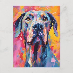 Colourful Great Dane Postcard