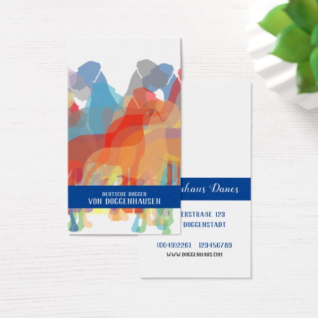 Colourful Great Dane Silhouettes (Desk)