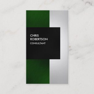 Colourful Green Grey Black Trendy Business Card