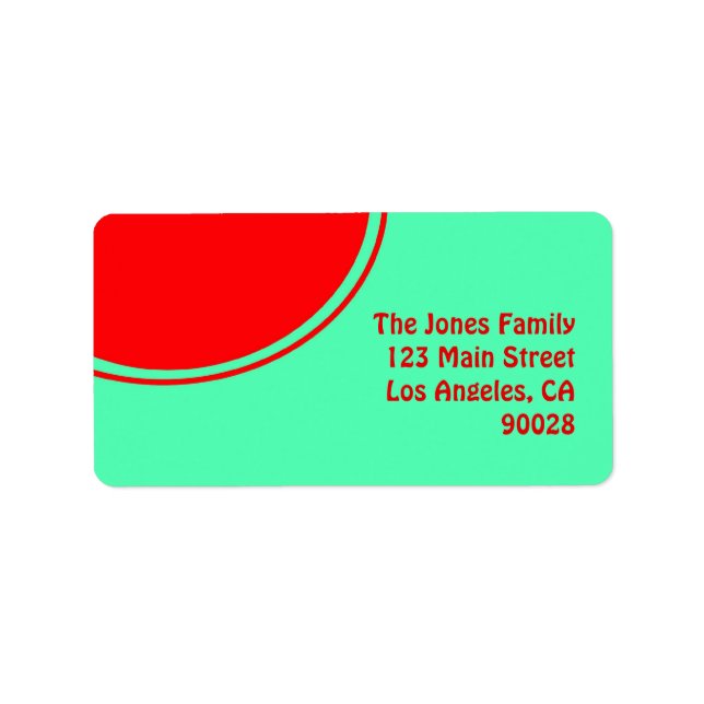 Colourful green red mod label (Front)
