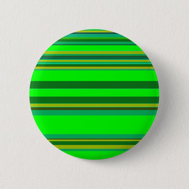 Colourful Green Stripe Customized Designer Pattern 2 Inch Round Button (Front)