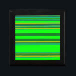 Colourful Green Stripe Customized Designer Pattern Gift Box<br><div class="desc">Colourful Green Stripe Customized Designer Pattern</div>