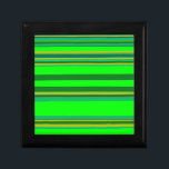 Colourful Green Stripe Customized Designer Pattern Gift Box<br><div class="desc">Colourful Green Stripe Customized Designer Pattern</div>