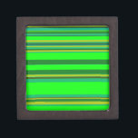 Colourful Green Stripe Customized Designer Pattern Gift Box<br><div class="desc">Colourful Green Stripe Customized Designer Pattern</div>
