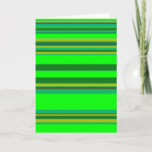 Colourful Green Stripe Customized Designer Pattern Holiday Card