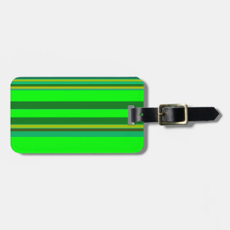 Colourful Green Stripe Customized Designer Pattern Luggage Tag